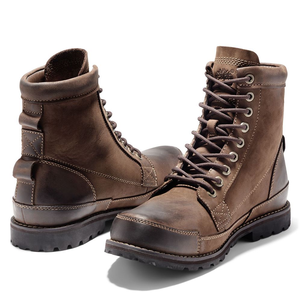 Timberland 6-Inch Μποτακια Ανδρικα Βαθυ Καφε - Earthkeepers® Original - Greece 3107426-GN